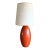 Vintage 1960s Mid-Century Jacques & Dani Ruelland Style Orange Ceramic Table Lamp, French Modernist For Sale