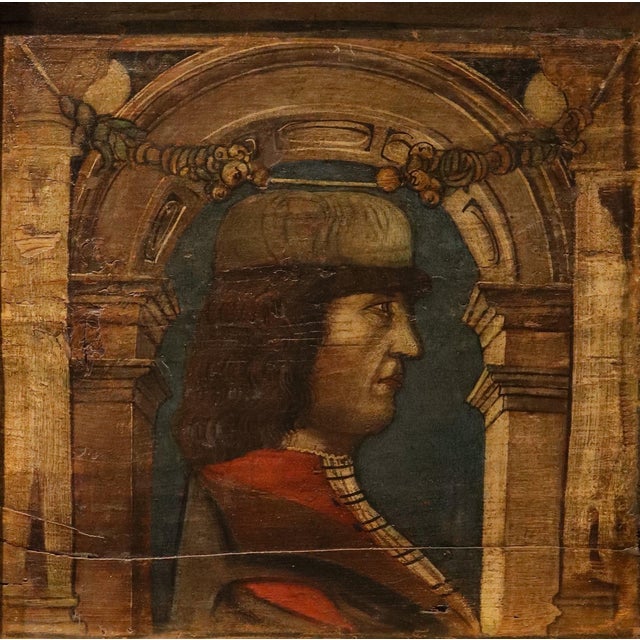 Bonifacio Bembo Seguace, Pair of Panels of Saint Sebastian Guerriero, 1620, Oil on Board For Sale - Image 7 of 15