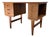 Compact Vintage Danish Modern Teak Writing Desk With Side and Rear Bookshelves For Sale