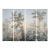 36" * H108" * 4ps, Hand-Painted French Retro Tropical Jungle Floral & Bird Wall Mural, Soft Mist Botanical Wallpaper For Sale