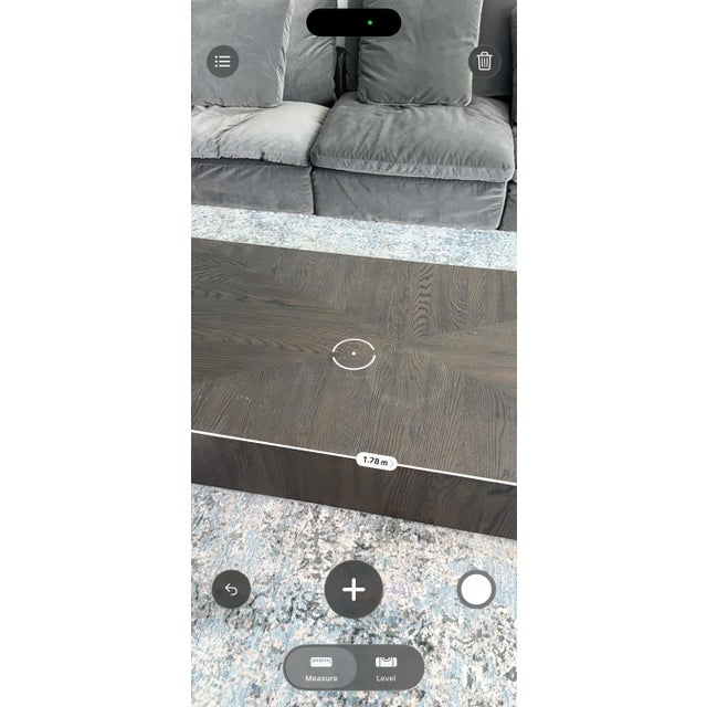 2010s Modern Cerused Dark Oak Plinth Coffee Table With Starburst Veneer Top & Brass Inlay For Sale - Image 5 of 12