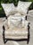 Marge Carson Marge Carson Wingback Chair Embroidered Silk With 7 Pillows For Sale - Image 4 of 16