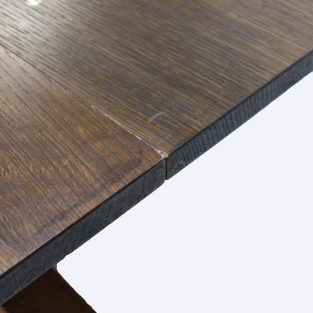 Antique L. J. & G. Stickley Oak Dining Table With Three Leaves Signed C1910 For Sale - Image 10 of 17