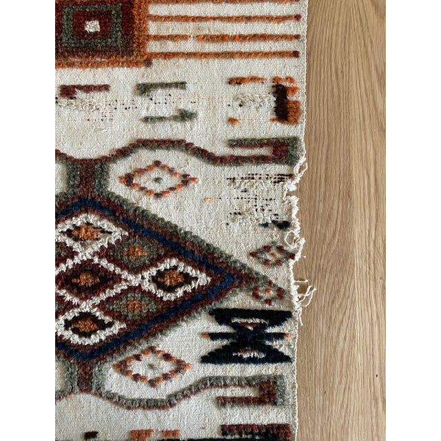 Long Vintage Wool and Cotton Pictorial Textile Runner For Sale - Image 12 of 13