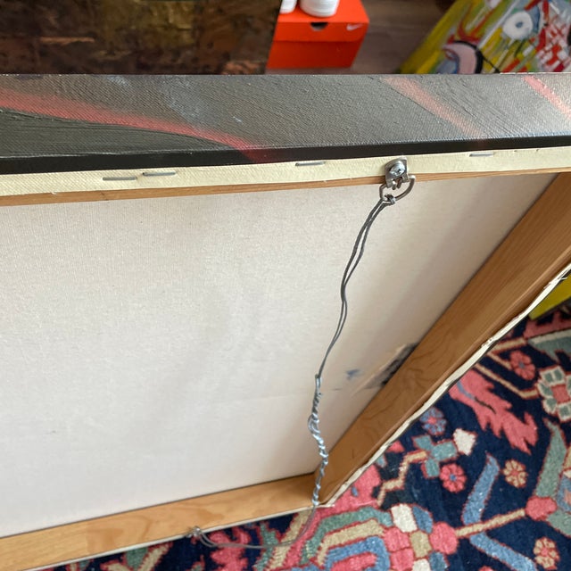 John Schwab Bucks County, Pa Abstract Expressionist Cubist Oil Painting Kandinsky Style For Sale - Image 4 of 4