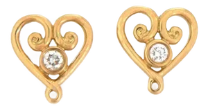 Tiffany & Co. Picasso Venezia Goldonni Diamond 18k Yellow Gold Earrings - 2 Pieces