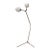 Lindsey Adelman - fl.02.01 - Custom Rose Gold Floor-Light With White Globes and Khaki Twist Cord - 110v For Sale