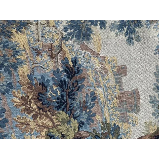 Vintage French Aubusson Style Jacquard Hunting with Hounds Tapestry, 1970s For Sale - Image 10 of 18