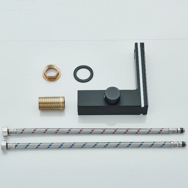 American Black Bathroom Sink Faucet 1 Hole Led Temp Display Lavatory Vanity Mixer Taps For Sale - Image 3 of 8