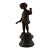 Vintage Bronze Neoclassical Figurine on Green Marble Base For Sale