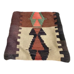 Vintage Kilim Rug Pillow Cushion Cover Moroccan Style Aztec Print Textile