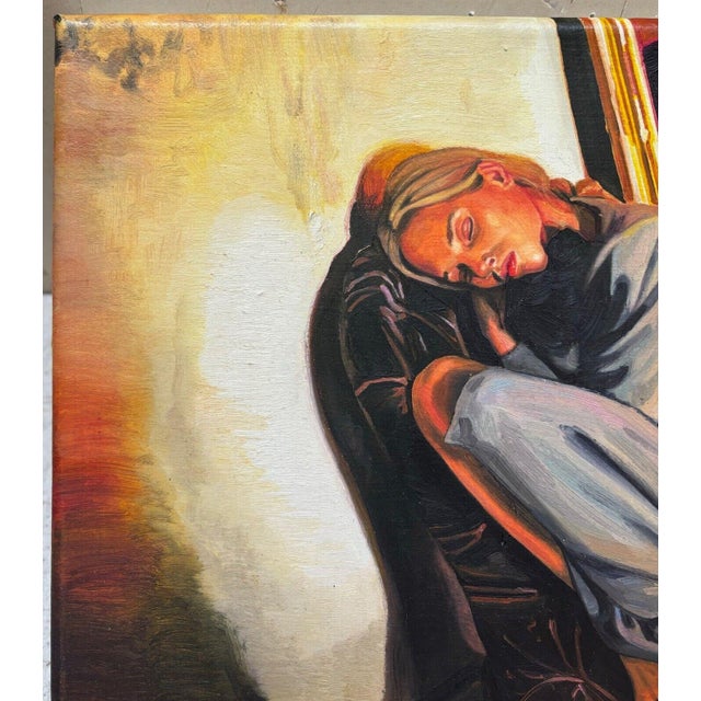 2000 - 2009 Original Piot Brehmer 'woman Sleeping' Contemporary German Realism Oil Painting For Sale - Image 5 of 10