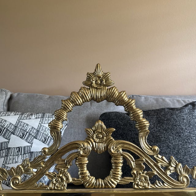 Gold Mid 20th Century Beveled Mirror For Sale - Image 8 of 11