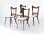 Set of 4 dining chairs manufactured in Italy during the 1950s The frame is made of solid and high quality wood with sings...