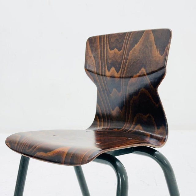 Industrial Industrial Children's School Chair in Plywood by Galvanitas & Eromes, 1960s For Sale - Image 3 of 11