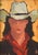 Farmhouse Impressionist Western Cowgirl Portrait Painting Including the Antiqued Gold Wood Frame For Sale - Image 3 of 5