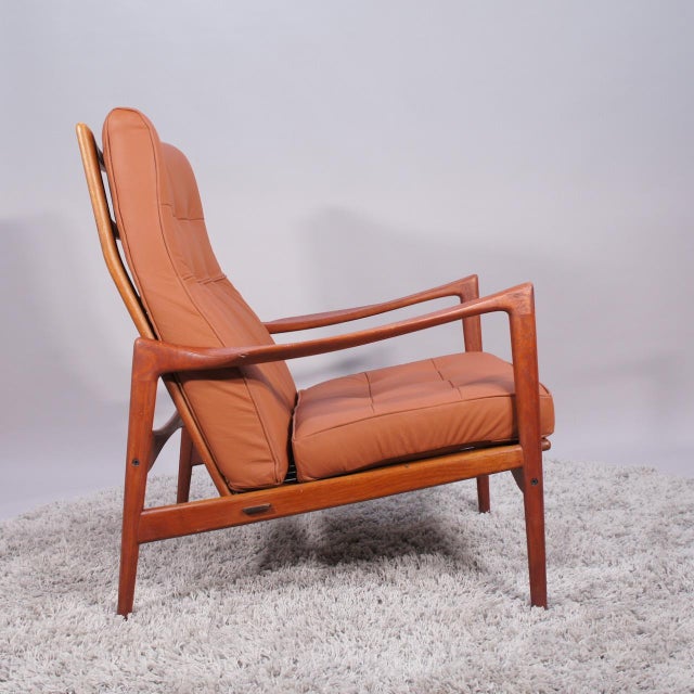 Wood Set of Easy Chair with Ottoman by Ib Kofoed-Larsen for Ope-Möbler, 1950s For Sale - Image 7 of 11