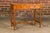 Wood Mid 20th Century English Pine Faux Bamboo Desk with Two Drawers and H-Form Cross Stretcher For Sale - Image 7 of 12