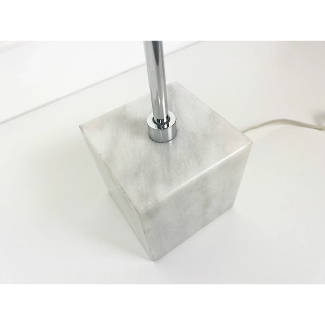 Koch and Lowy Marble Base Chrome Table Lamp For Sale - Image 12 of 13