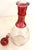 Vintage 1960s Bohemian Cranberry Crystal Decanter & Murano Gold Flake Ruby Glass Bowl Set – Barware Vignette For Sale - Image 17 of 17
