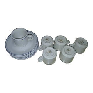 Mid- Century Richard Ginori Demitasse Cups and Saucers 12 Pc For Sale