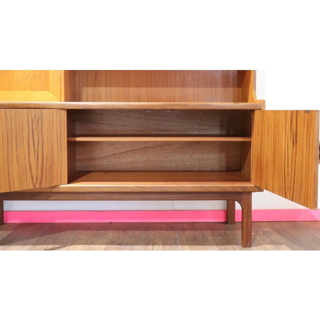 Brown 1960s Mid Century Modern Vintage Teak Tall Credenza Bufffet by G Plan For Sale - Image 8 of 10