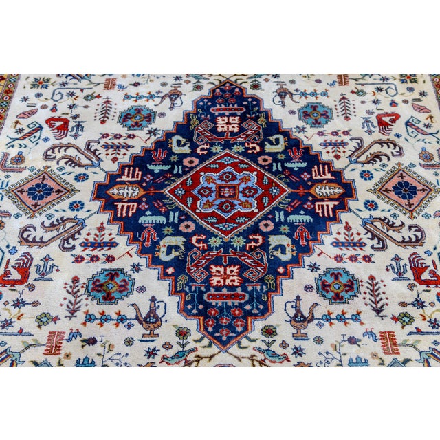 Middle Eastern Hand-Knotted Tabriz Medallion Knot Rug For Sale - Image 3 of 15