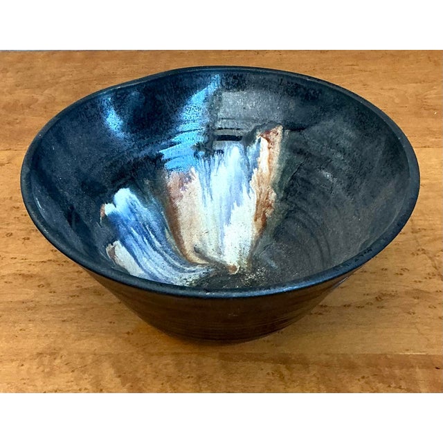 Vintage Glazed Studio Pottery Bowl For Sale In West Palm - Image 6 of 12