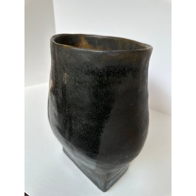 Contemporary Large Mid 20th Century Hand Crafted Pottery Vessel For Sale - Image 3 of 9