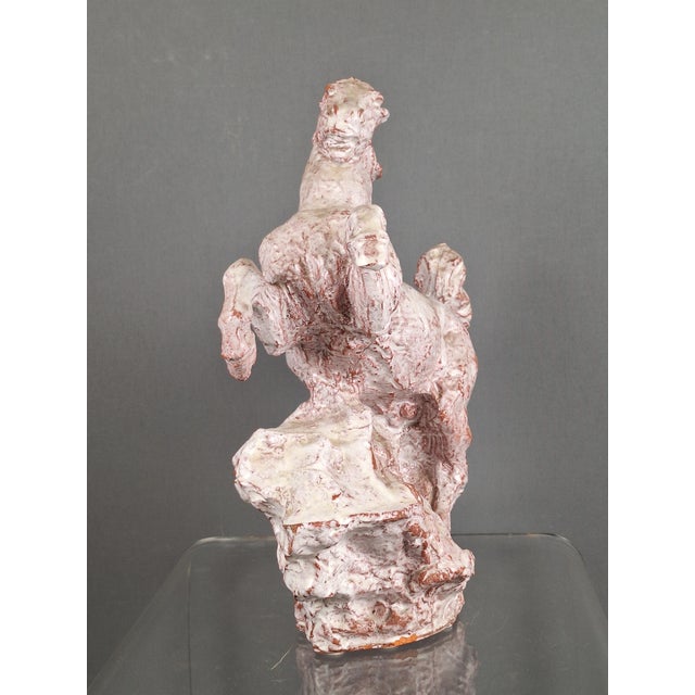 Glazed Terracotta Horse Sculpture by Hans Gerdes, 20th Century, in Flawless conditions. Designed 1920 to 1949 This piece...