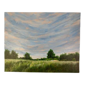 "Across the Fields" Contemporary Original Impressionist Style Landscape Painting by Deb Bossert