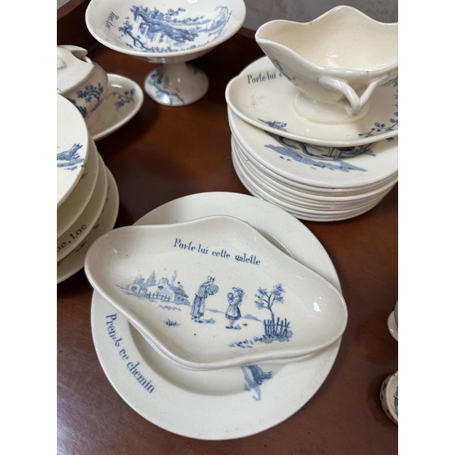 Antique Dinner Set from Gien, 1900, Set of 50 For Sale - Image 17 of 18