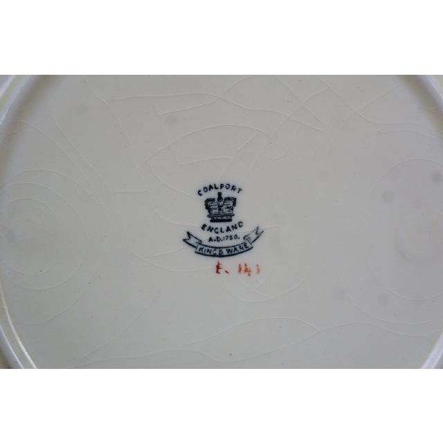 Antique Coalport Kings Ware Scalloped Floral Compote Dish Shallow Bowl 12" For Sale - Image 12 of 13