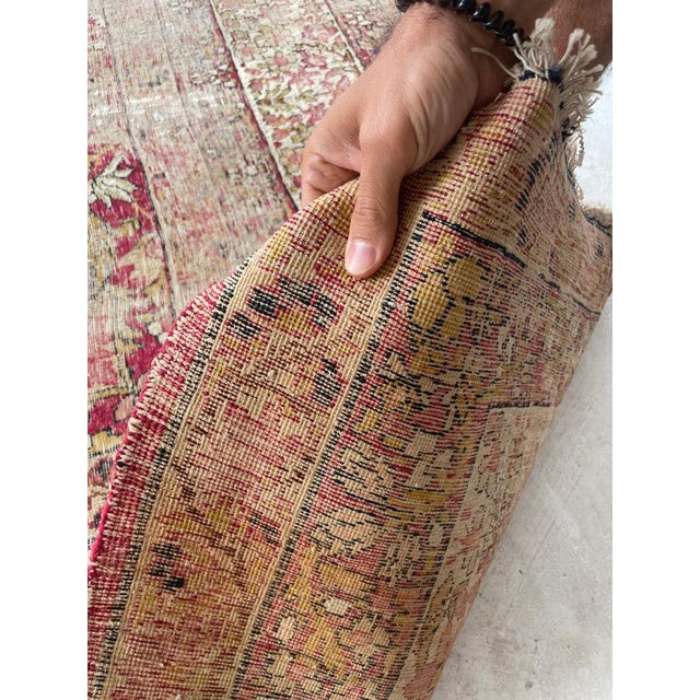 Muted Character-Rich Antique Kermanshah OVERSIZED Rug 11 x 13 For Sale - Image 4 of 18