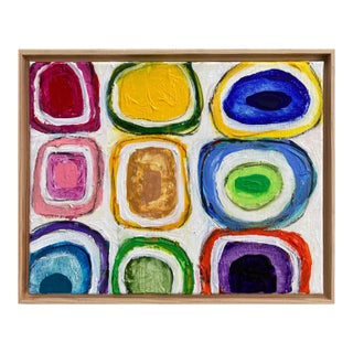 Gridish #31 (Framed Contemporary Abstract Painting), G. Campbell Lyman For Sale