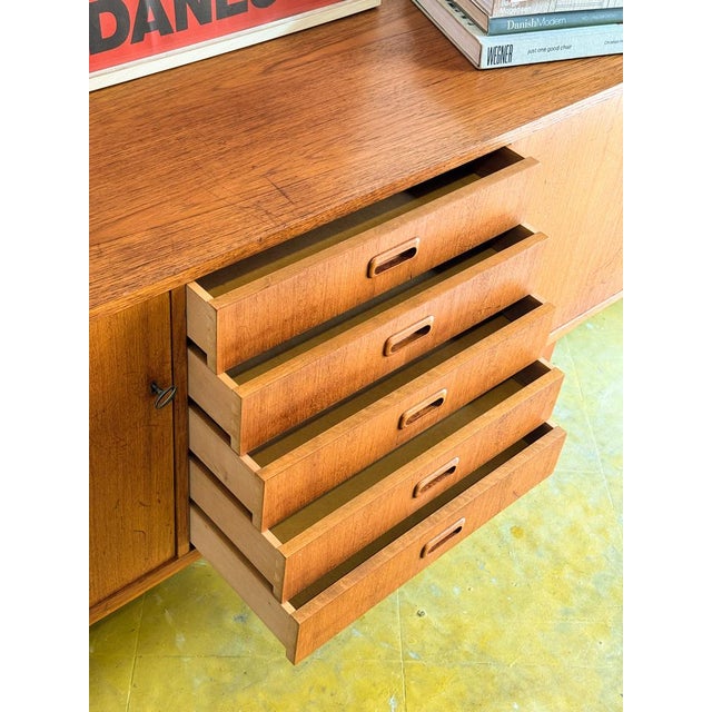 Brown Mid-Century Swedish Sideboard, 1950s For Sale - Image 8 of 11