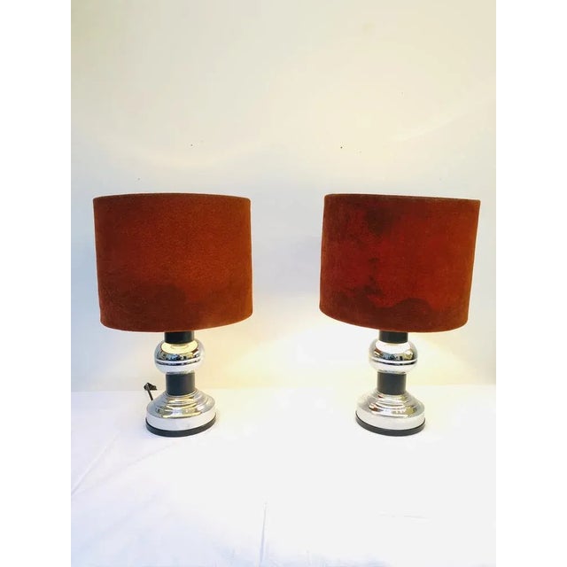 Metal Mid-Century Reputation Design Table Lamps, 1970s, Set of 2 For Sale - Image 7 of 14