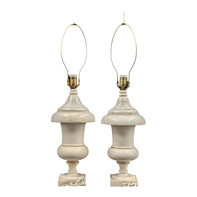 Mid 20th Century Mid-Century Modern Alabaster Lamps - a Pair For Sale