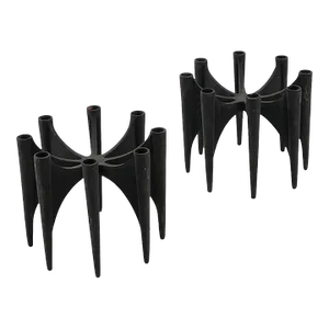 Vintage 1960s Pair of Iron Arch Model # 1735 Tiny Taper Candelabra Candle Holders by Ibr Börje Rajalin Scandinavian Dansk Style