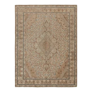 Vintage Persian Kashan Rug, With Medallion and Floral Pattern, From Rug & Kilim