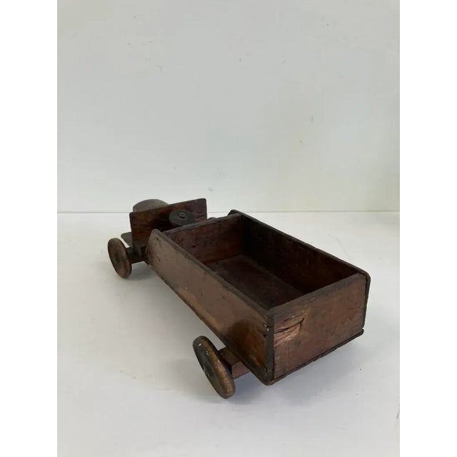 Early 20th Century Antique Handmade Wooden Toy Car – Early 20th Century Folk Art For Sale - Image 5 of 8