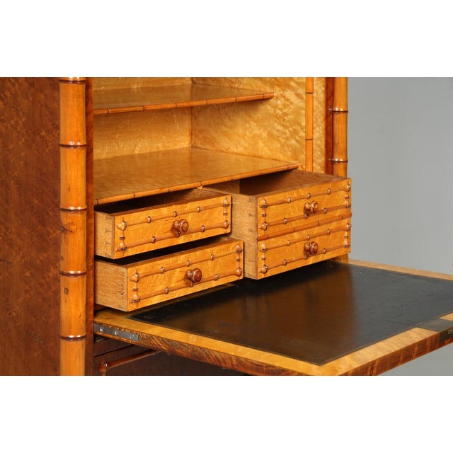 Faux Bamboo Secretary, 1870s For Sale - Image 6 of 18