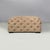 Italian Modern Squared Pouf in Beige Suede with Buttons, 1990s For Sale - Image 3 of 13