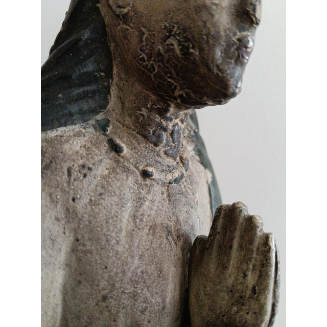 Unknown, Cedar Holy Statue Depicting Our Lady of the Conception ± 1750, 1785., 1800s, Cedar For Sale - Image 11 of 18
