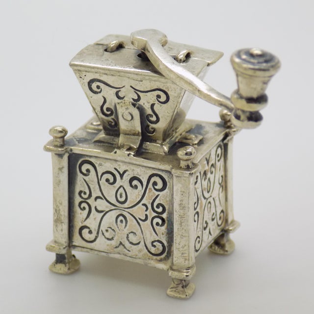 Vintage Italian Handmade Sterling Silver 925 Grinder, 1980s For Sale - Image 6 of 13