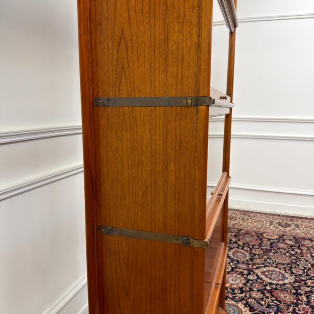 Brown Bookcase Door in Ash and Glass from Globe Wernicke For Sale - Image 8 of 17