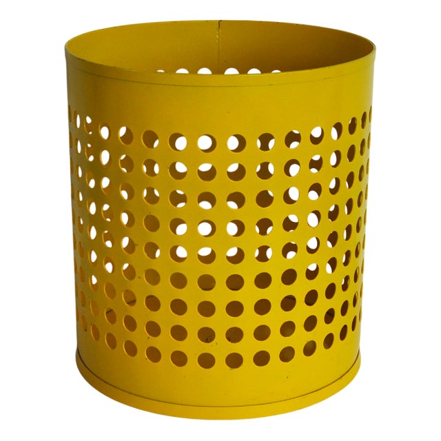 Yellow RM Wastebasket by Richard Müller, 1970s For Sale