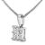 Contemporary Sterling Silver 1/4 Cttw Princess Cut Diamond 4 Stone Pendant Necklace For Sale - Image 3 of 5