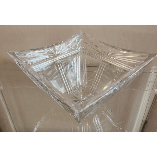 Glass Waterford Cut Crystal Square Bowl Marquis For Sale - Image 7 of 9
