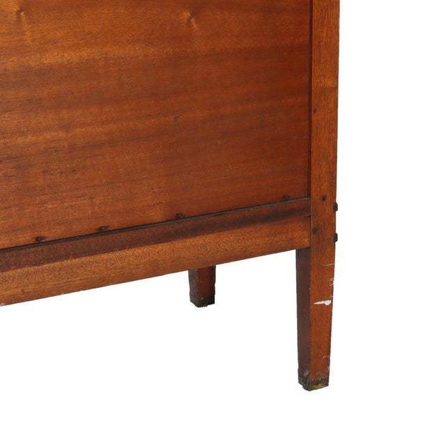 Arts & Crafts Macey Satinwood Banded Mahogany Barrister Bookcase C1920 For Sale - Image 9 of 16